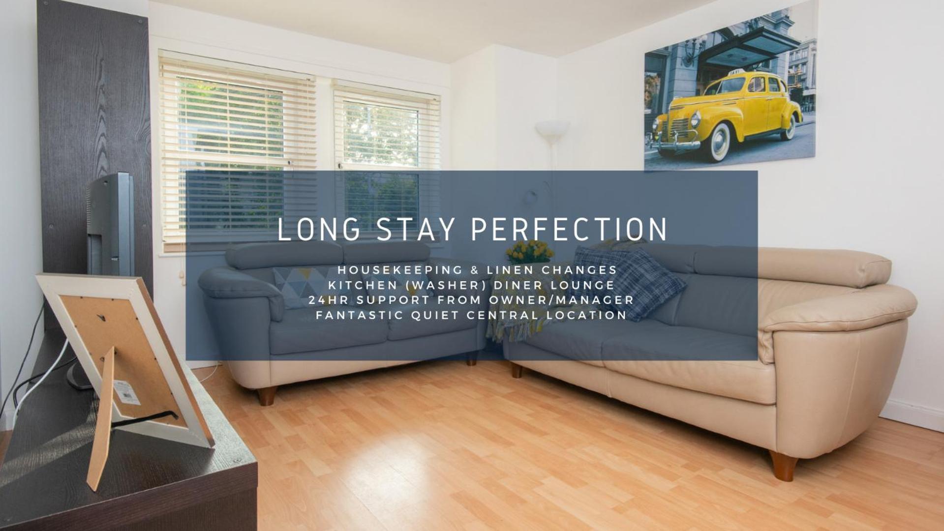 Dwellcome Home Ltd 2 Bedroom King & Double Central Apartment, Free Allocated Barrier Secured Parking Space At Rear Entrance & Fast Wifi, Ideal For Long Term Contractor, Corporate, Etc Stays, Regular Housekeeping Option - See Our Site For Assurance Aberdeen Exterior foto